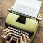 typewriting with paper